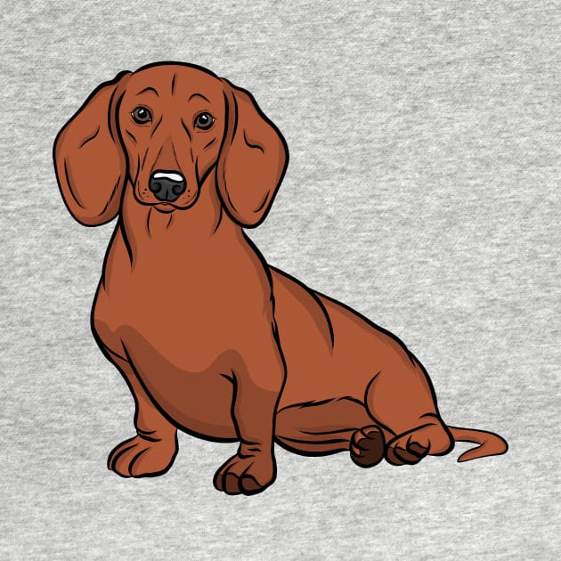 Red Dachshund by rmcbuckeye